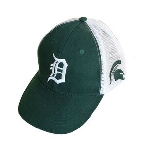 Detroit Tigers x Michigan State Spartans Hat Trucker Mesh Embroidered Fox Sports